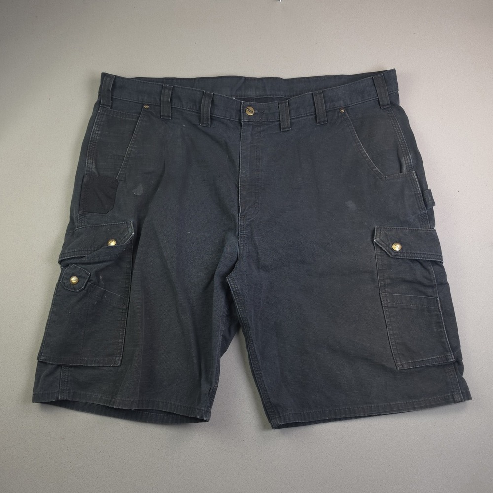 Carhartt B357 Ripstop Cargo Work Shorts Men's Size 44 Black Relaxed Fit Workwear